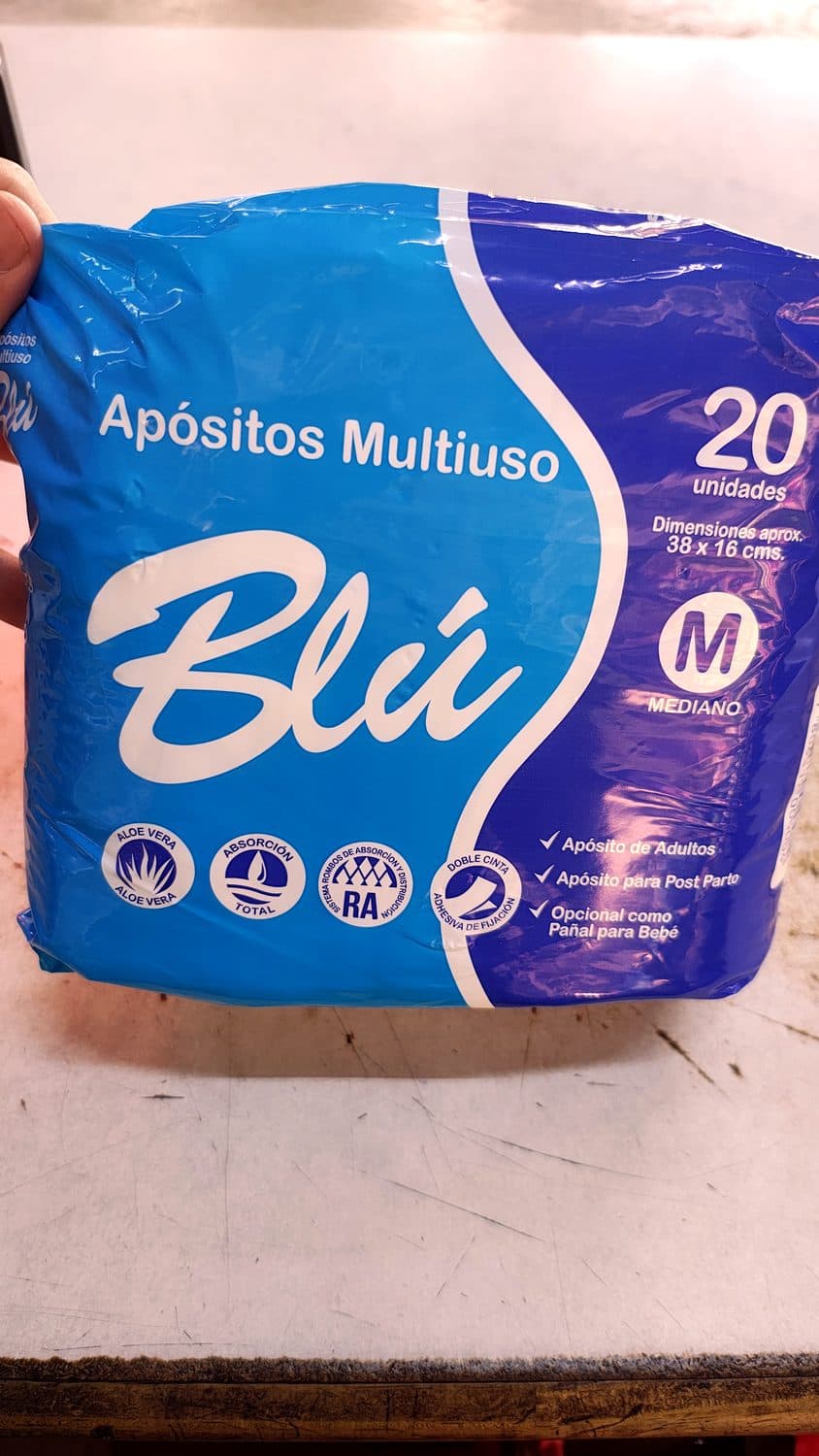 APOSITO MULTIUSO BLÚ TALLA M 20UN