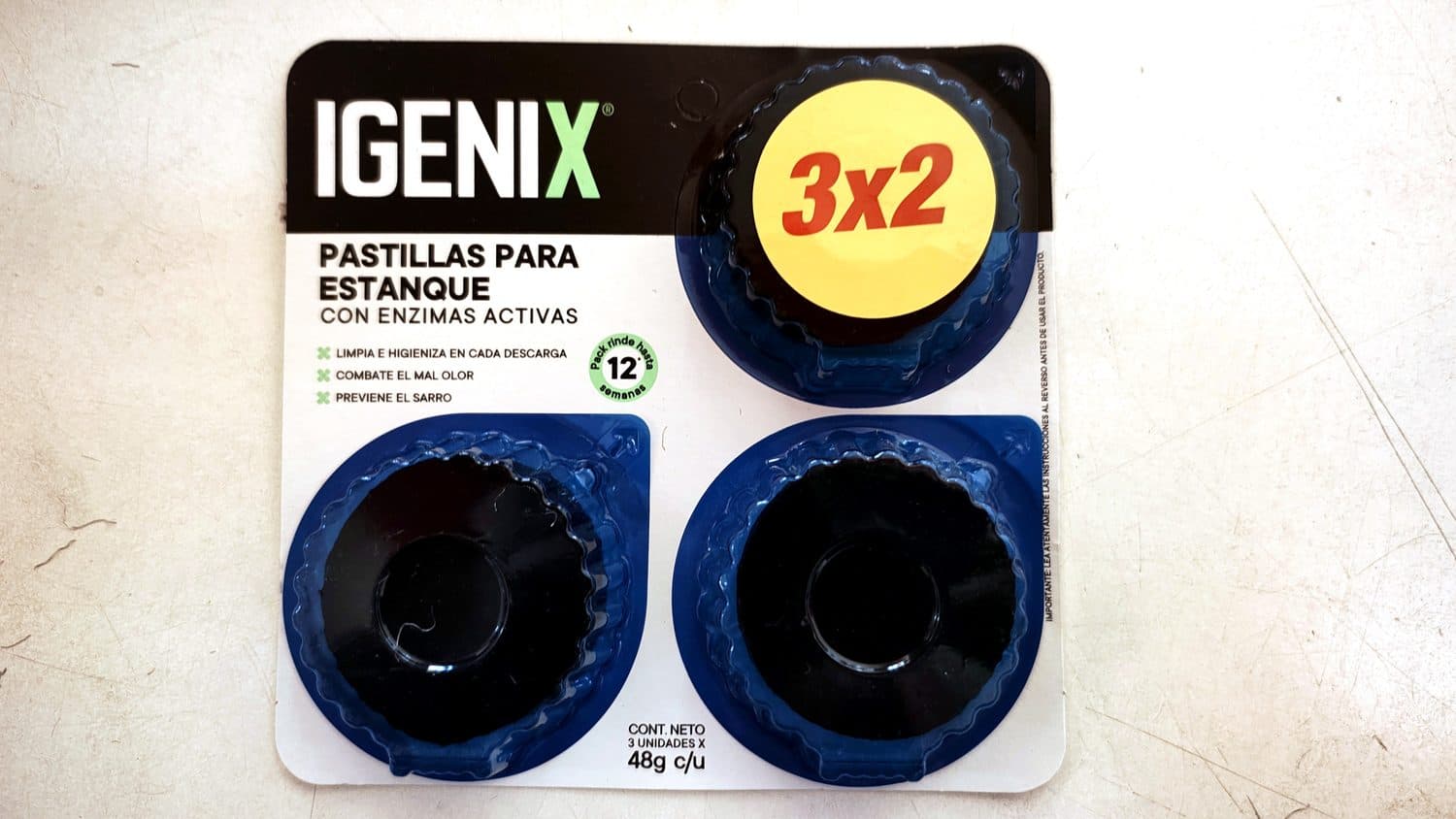 PASTILLAS DE ESTANQUE IGENIX X3 X48G